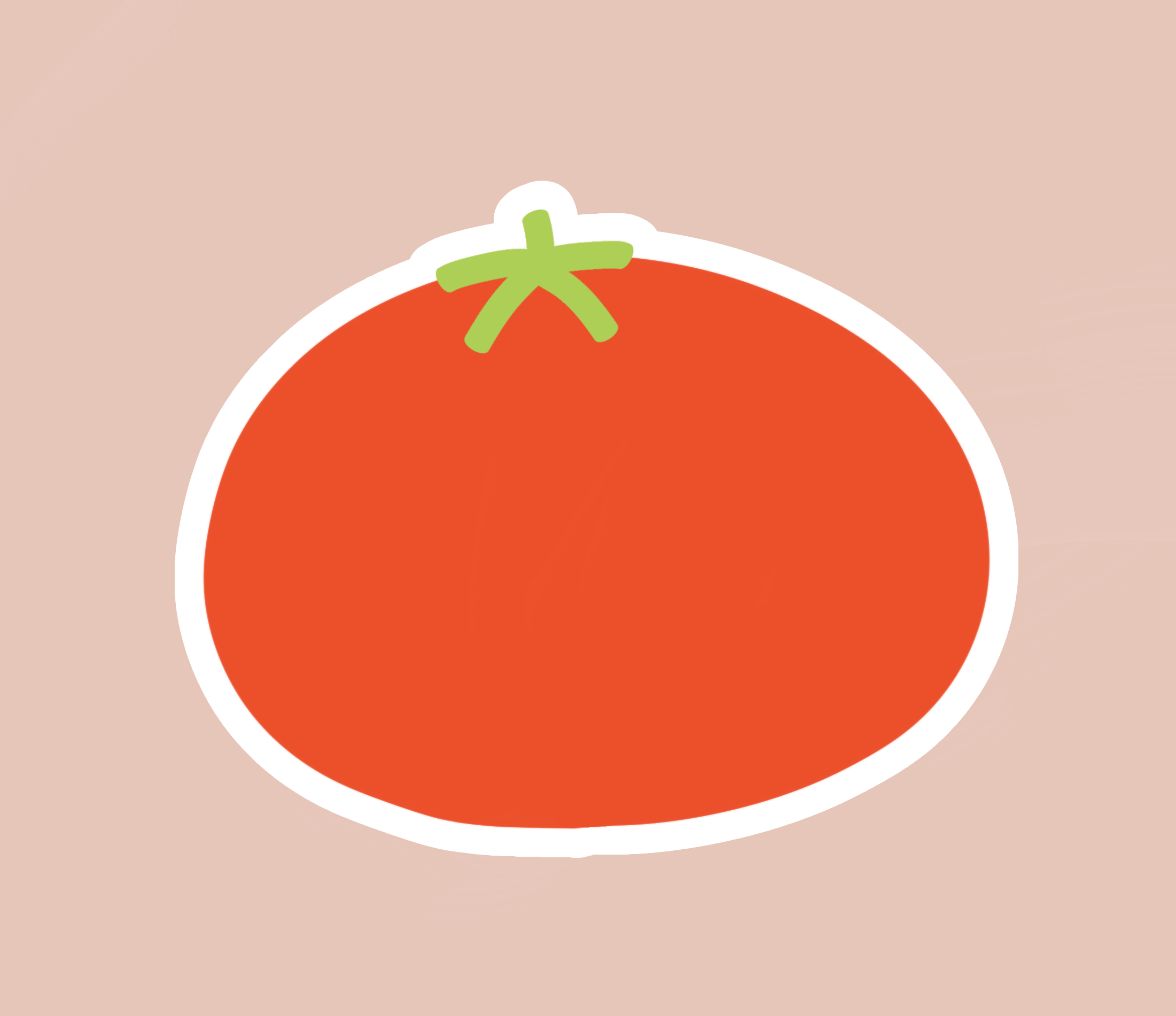 手描きの大きなトマト